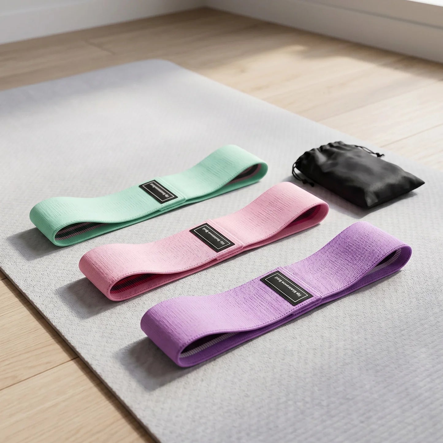 Fabric resistance bands three levels