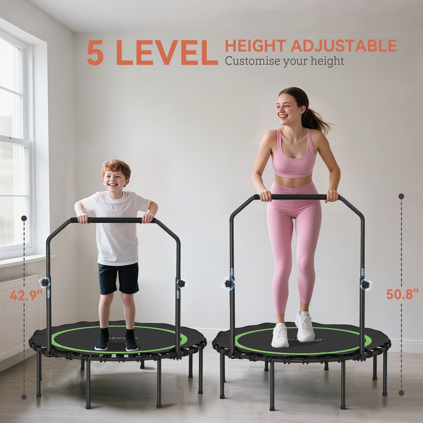 45 inch trampoline size comparison