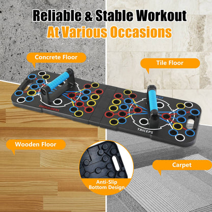 Foldable push up board for home training