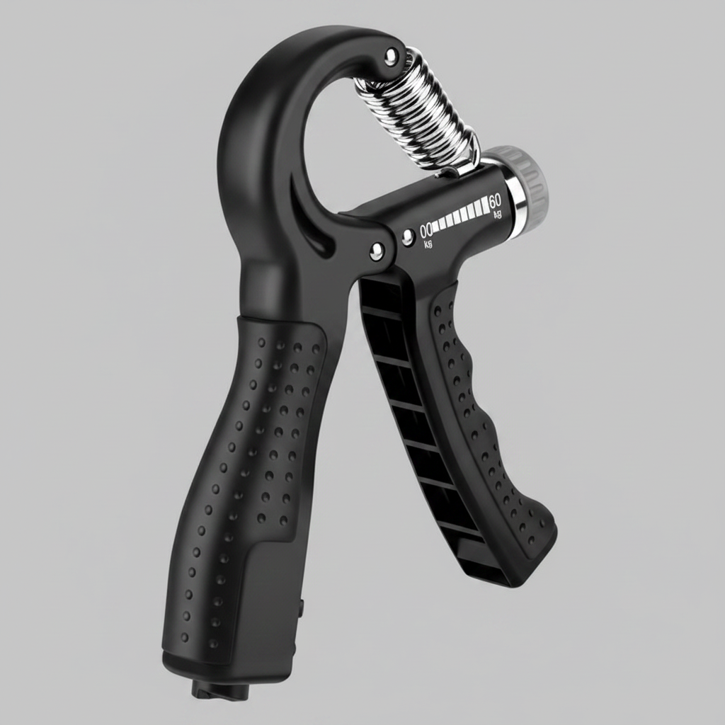 Hand grip trainer in use