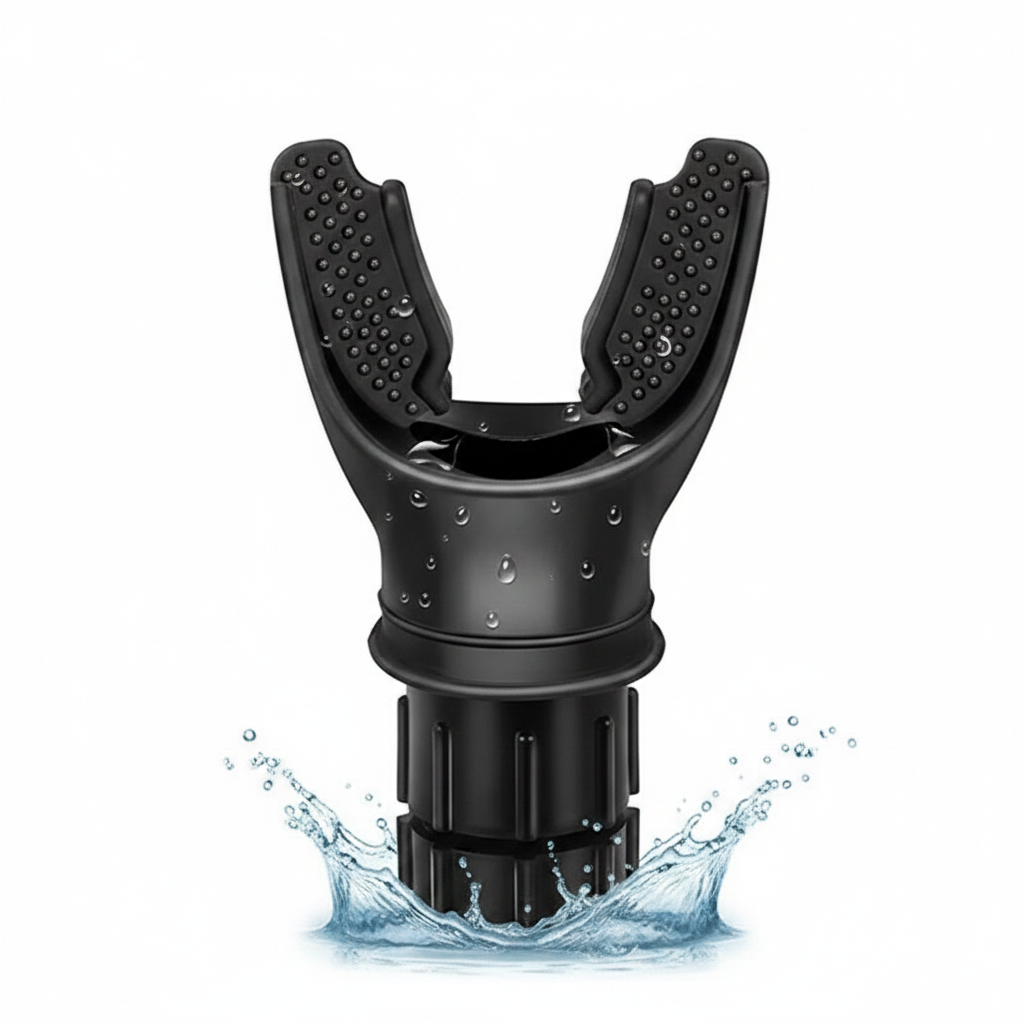 Breathing resistance trainer mouthpiece