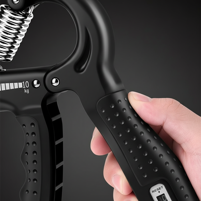 Adjustable grip trainer resistance dial