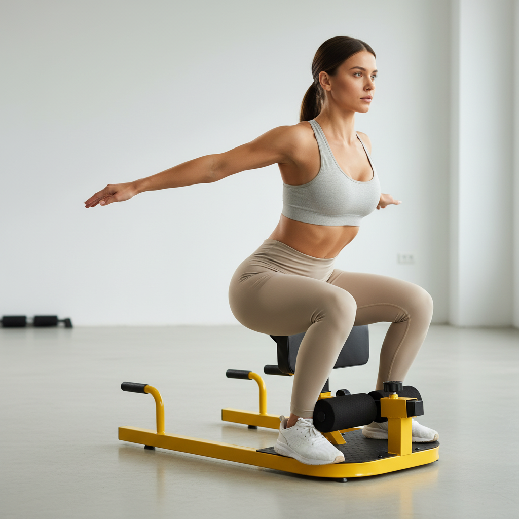 Home gym station squat mode