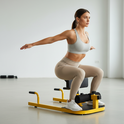 Home gym station squat mode