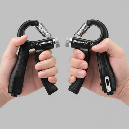 Grip strengthener steel spring mechanism