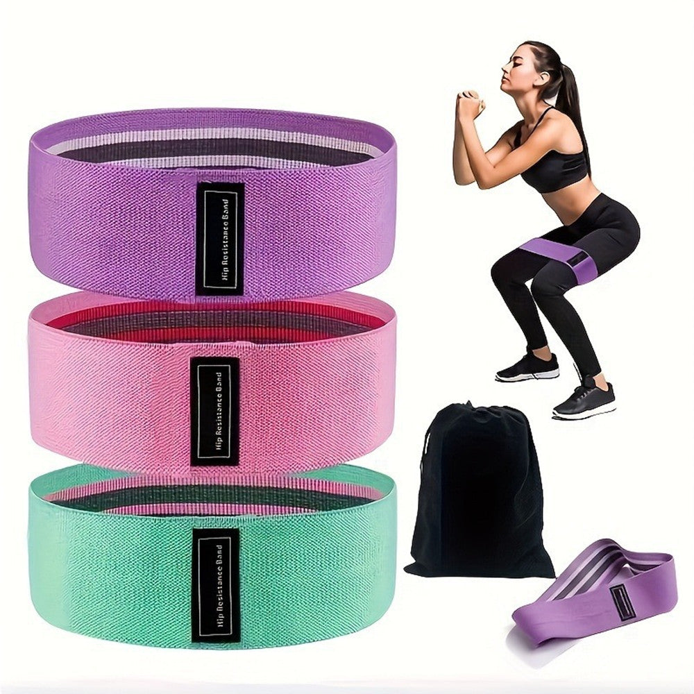 Resistance band set for glutes and hips